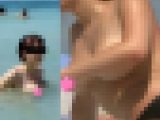 【フルHD】海水浴場で突然ブラを外して！１０ ノーブラ巨乳