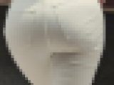 【白スキニージーンズ】デカ尻お姉さんの縁レースパンティー透け3