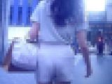 超美スタイルの極上美女がショーパンお尻のワレメに食い込ませてTバックまでもめり込んで歩く姿がエロい