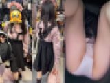 【撮影バレ！？】青チェの私服に遭遇！地雷系にピンクのパンツだった件