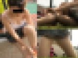 【高画質】巨乳さんが公園でパンスト履き替え！