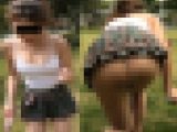 【高画質】バドミントンでパンスト巨乳さんお尻丸出し！