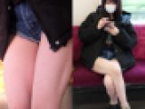 えげつない質感生脚を対面でじっくり見せてくれるJD