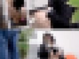食い込み透けTバックで誘惑!!掃除中に大胆開脚＆美乳丸出し!【OL/美尻/パンチラ】【同僚撮影バレ!!!】