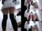 【秘め事OLの試着室】ニーハイ全裸で立ち振る舞うお姉さんがたまらない！