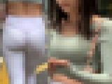 【音あり高画質】Vol2 極上美人の強烈な透けパンとピチ胸
