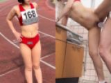 女性陸上選手盗撮チカン①　2023年某春季大会800m関東地区予選出場≪鍛え上げられた身体観察→競技場施設内で過激すぎる性交≫