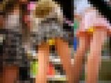 【FHD高画質】２人のミニスカ美脚ローアングル！