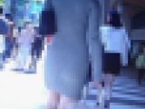 タイトワンピを着たスタイル抜群の美人お姉さんがカラダのラインイヤらしく出して歩く姿がエロい