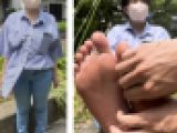 22歳24.5cm色白清楚系美女激弱足裏くすぐり！3分18秒