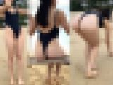 高画質 海水浴場のとんでもないハイレグ 3、4、5のセット