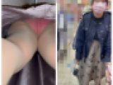 【素人のパンツを逆さ撮り】3,ナチュスト履いてる仕事帰りお姉さんのパンツ！