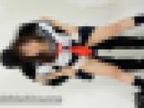 セーラー服のスカートの中に手を入れられて白下着をまさぐられるフェチf807