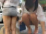 高画質 激ミニスカＯＬ！下尻もはみ出してます！