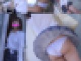隣人ベランダパンチラ02。突風！制服女子！純白パンティと胸チラ！