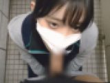 4K高画質！！Hカップ美巨乳！奇跡の美人女子大生！！公衆トイレで大興奮で生中出し！！