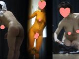性欲溢れた爆乳美女は、アナル丸出しの四つん這い姿で、彼氏のアソコをおねだりタッチ。