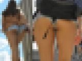 【フルHD】街の強烈なハミ尻１８！５人