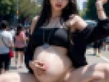 【童顔腹ボテ妊娠美女と露出撮影】