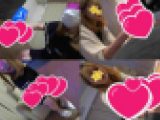 パパ活アプリで知り合った可愛い茶髪JD達の手コキ動画【2名】おまけ付