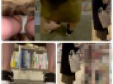 【素人のパンツを逆さ撮り】12,普通の女性のスカートにスマホブッコむシーン撮りました！3人収録