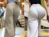 「まん丸感が凄すぎ！エッロいスウェットパンツ姿モデル達(2名)」