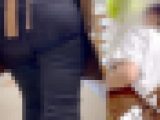【30代の巨尻】美人パートさん、ほっそりしているのに黒スキニーを履いたらブリブリの巨尻がバレてしまうww【4K】
