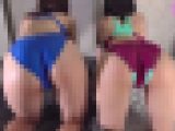 尻フェチ男が撮った、クイコミ競泳水着で素人フェチ個撮（3）ダブル四つん這いデカ尻