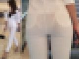 【音あり高画質】強烈な透け尻透けパン！レースの透けパンティー
