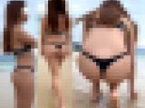 高画質 海水浴場のとんでもないＴバック４