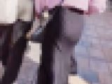 黒マーメイドスカートを追っかけ撮影