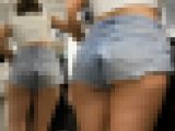 【フルHD】透けブラ巨乳のはみ出たデカ尻
