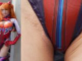 ドスケベコスプレイベント・レポート～サイズ違いで股間が露出寸前…エ〇ァ・アス〇のハイレグレオタード～