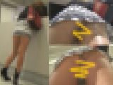 ほろ酔い中のギャルお姉さんを背後からそっと盗撮