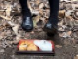 ローファーでチキン南蛮弁当踏み潰し