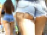 【フルHD】はみ尻プリプリ強烈なデカ尻