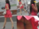 【盗撮！】ひらひらワンピースお姉さんを下から覗いたら隙間からTバックパンツが見えちゃったwwww！！