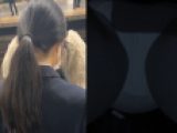 素人痴漢日記１１９TRAIN目★水色リボンがアクセントの女子の生態