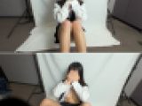 4K【web素材モデル悪戯】ゆうりちゃんの固定カメラ前編（体を観察→お触り）