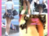 通行人もびっくりな風チラを魅せつけるお姉さんを盗撮！