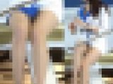 タイトミニ対面撮り、パンストつま先イベントガール