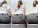 ピチピチパンツスーツ96_ムチムチ美尻を無防備に突き出す！！ハイスペックなOLお姉様♪