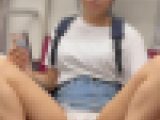JD盗撮日記23　初登場！！令和の歌マネ王よ○○ちゃん似の美人JDを電車内とトイレ内で盗撮【※完全主観19分超撮影】