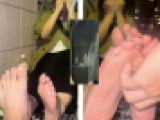 仕事終わりパンプス美女24cm激弱足裏くすぐり足ツボサイズ比べ！5分29秒