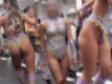 【フェチ動画】2024年7月速報！ハイレグタンガに揺れるブリブリヒップ！SEXYランジェリー覗かせる褐色のマッスル美人女子大生ダ