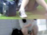 【2人分】街中でパンチラ発見。駅と公園で超粘着の撮影【街撮り/素人】