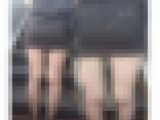 黒パンストの美脚OLにぶっかけ悪戯　肉感のたまらないタイトスカートお尻