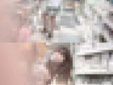 激見え純白食い込み女子大生 VS 撮りすぎた同業者4名。スカート捲り失敗男。【禁断の逆さ撮り】