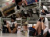 前代未聞の盗撮バレ！女学大胆開脚パンチラ動画