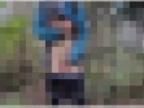 登山中に服を脱いでヌード野外露出オナニー